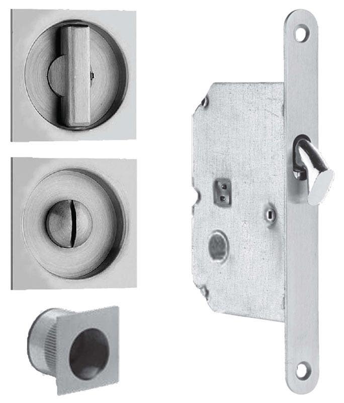 Omnia 391 Sliding Pocket Door Mortise Lock - Solid Brass