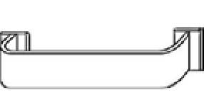 Trimco 1698 Push Bar 3/8" x 2-1/2"