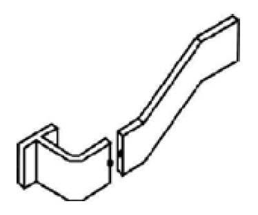 Trimco 1633 Push Bar 3/8" x 2-1/2"