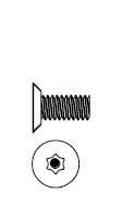 Markar TORX-T20MS1244BL24 Pack-24 Head, Flat Head Undercut Machine Screw-Black SS Torx