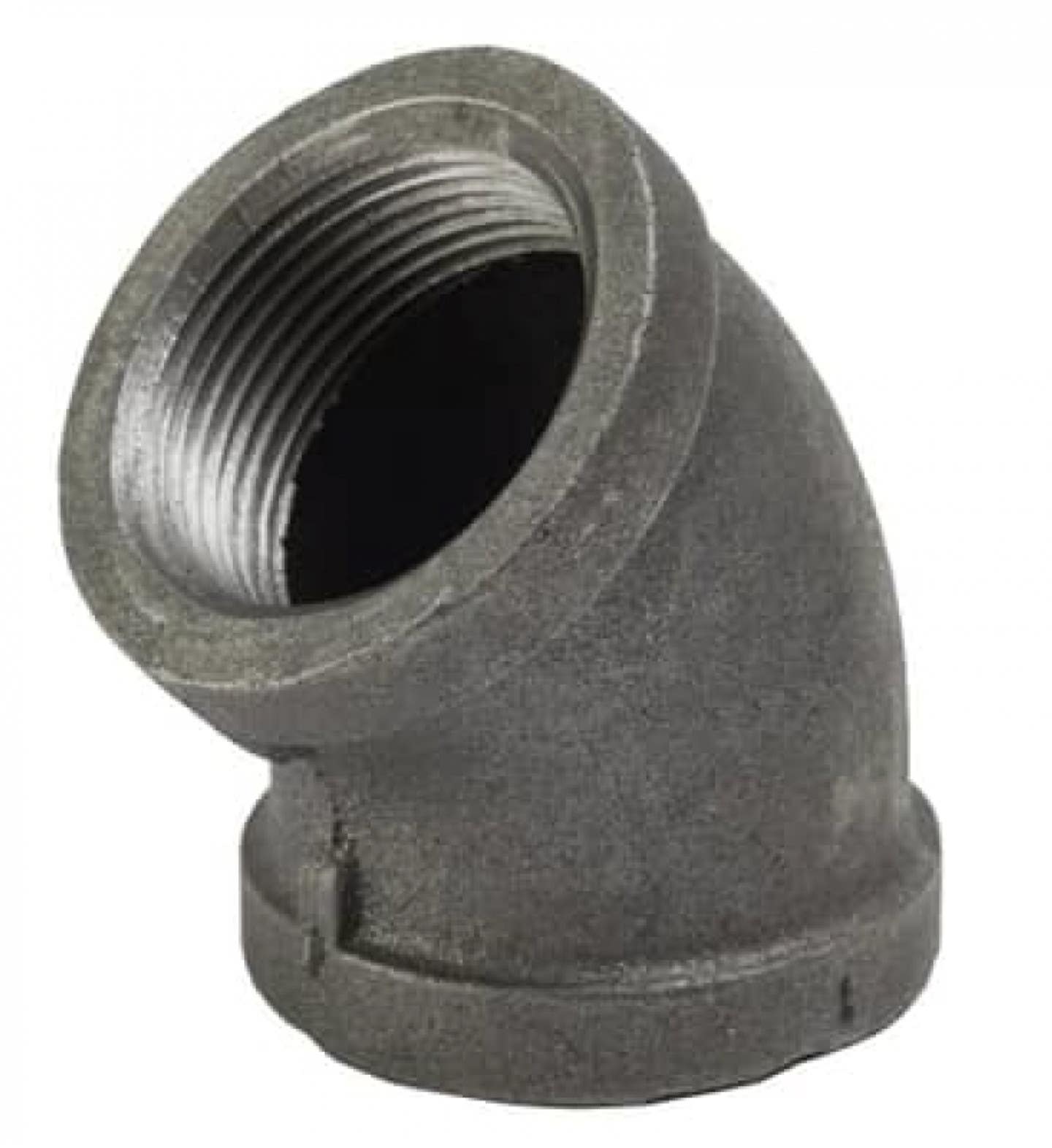 American Imaginations IR45 Iron L-45 Elbow, 0.375" x 0.375"