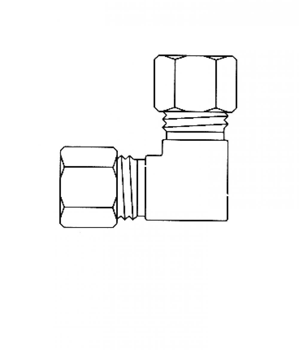 American Imaginations BR90 Compression Brass L-90 Elbow