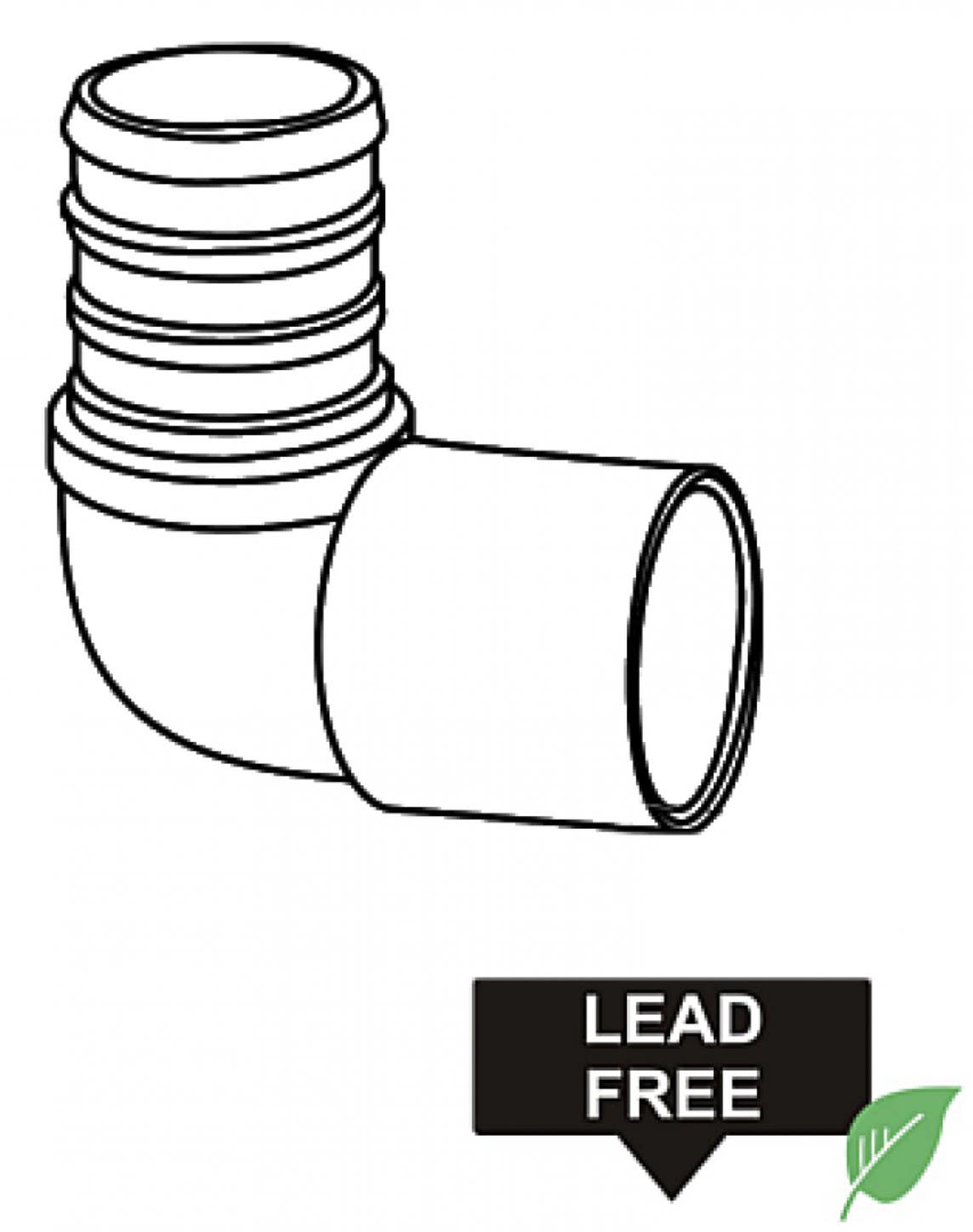 American Imaginations PEX90 Pex L-90 Elbow, PEX x COPPER FITTING