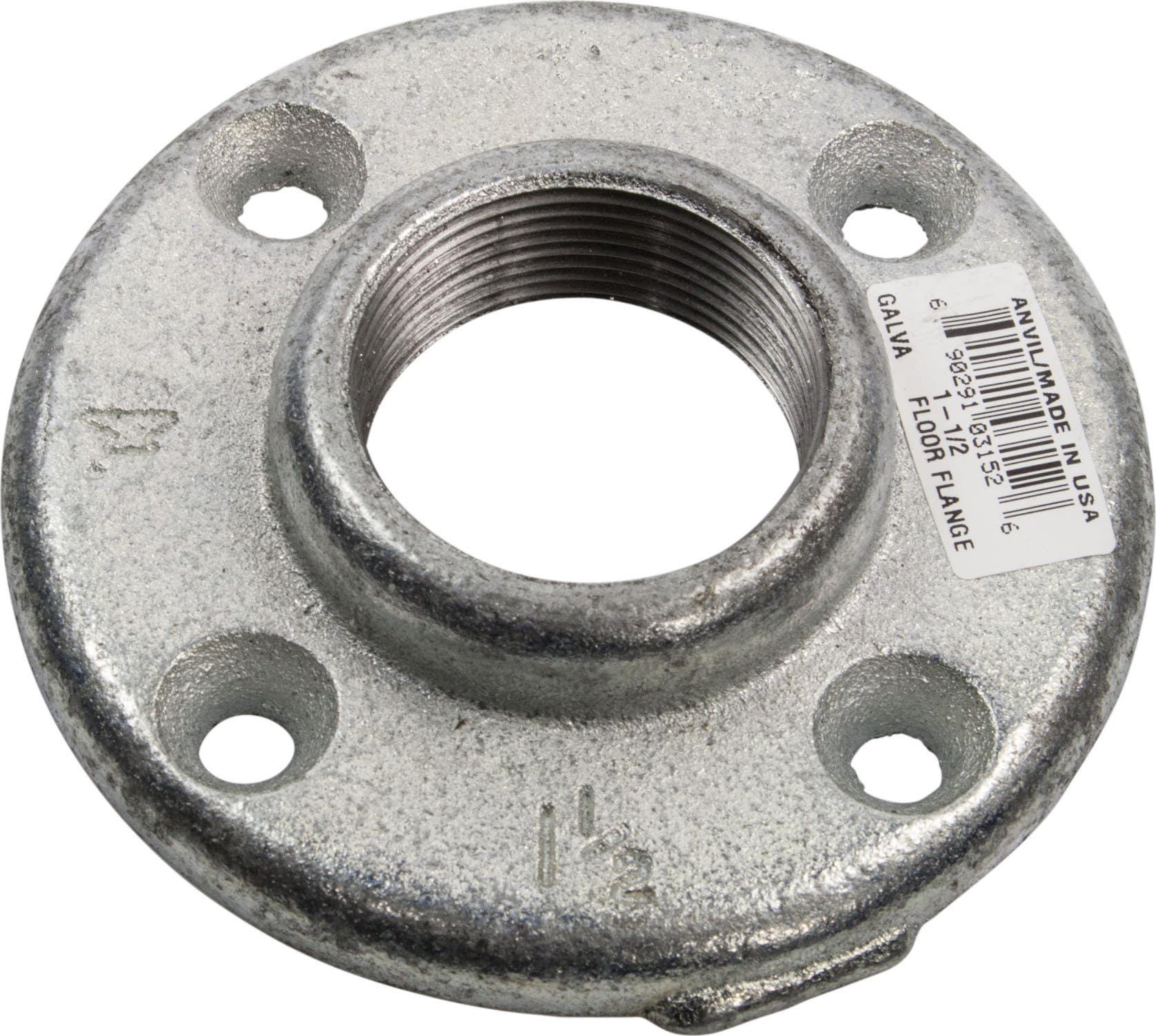 American Imaginations GLVFF Galvanized Steel Floor Flange