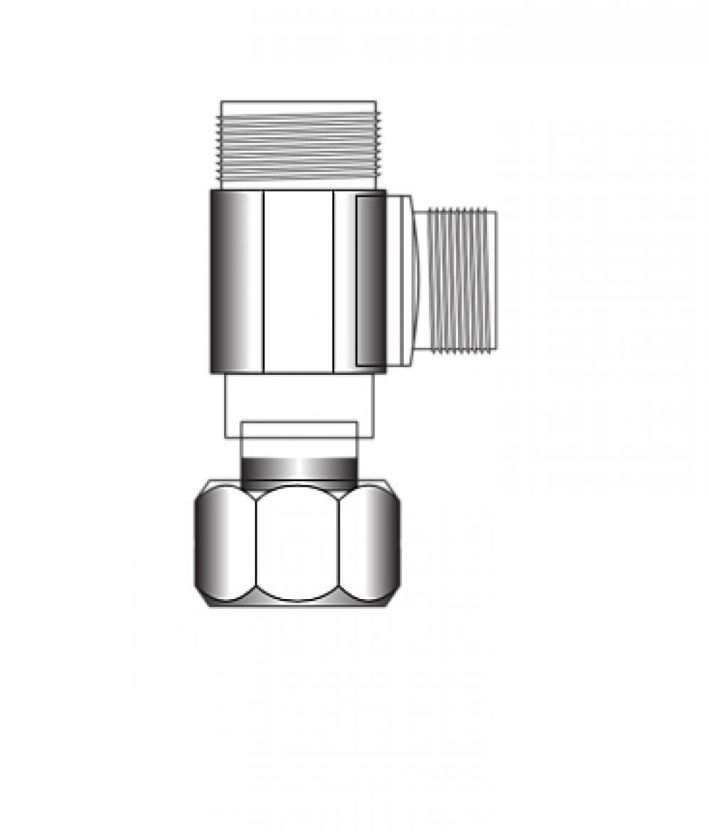 American Imaginations BR-CT Brass Compression Tee, 0.375"x0.375"x0.375"