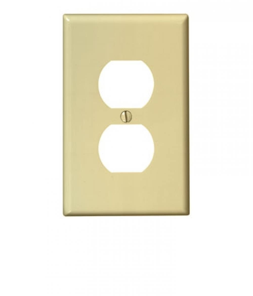 American Imaginations REC-PLT Duplex Electrical Receptacle Plate, Single Gang