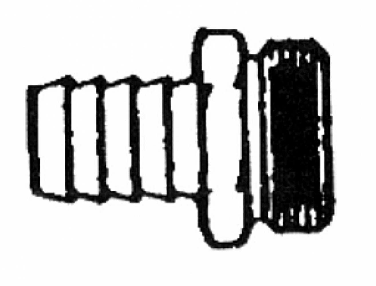 American Imaginations M-GHB Brass Garden Hose Barb, Male Threaded