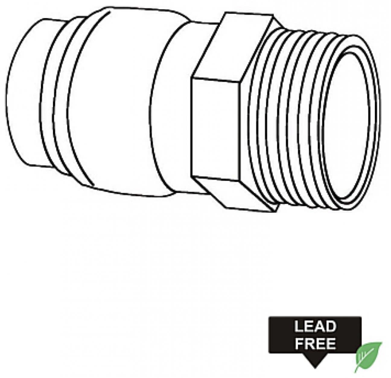 American Imaginations PF-MADAP Push-Fit Male Adapter, PUSH-FIT x MIP