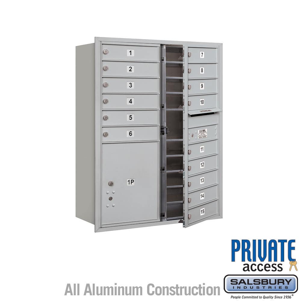 Salsbury 4C Horizontal Mailbox Unit (41") - Double Column - 15 MB1 Doors / 1 PL5