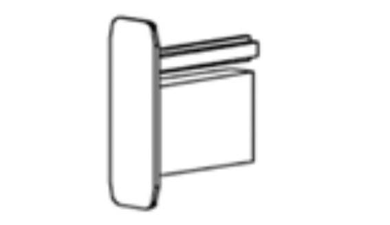 Genius 01 Pull Bar End Cap Casade and Incognito Sereis Windoe Screen - Black Finish