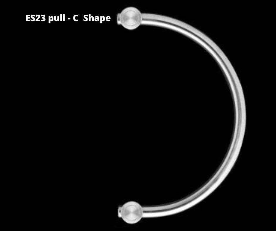 Karcher Design ES23 350 71 C-Shape Pull Handle, Center To Center-13-3/4", Finish-Satin Stainless Steel