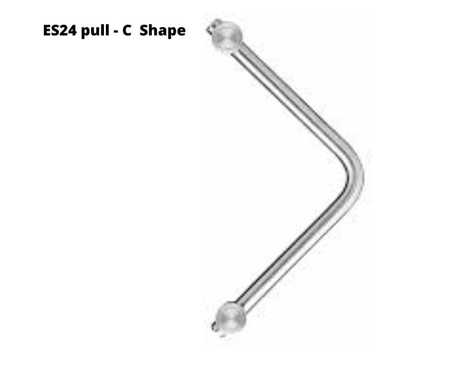 Karcher Design ES24 350 71 V-Shape Pull Handle, Center To Center-13-3/4", Finish- Satin Stainless Steel