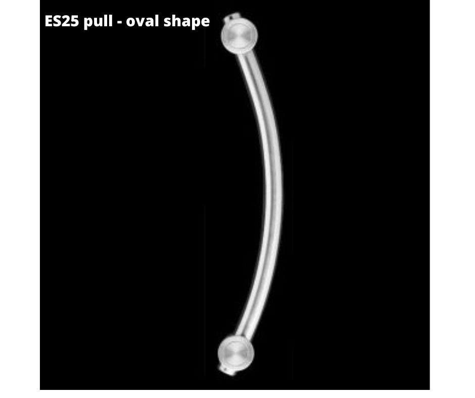 Karcher Design ES25 Oval Shape Pull Handle, Satin Stainless Steel