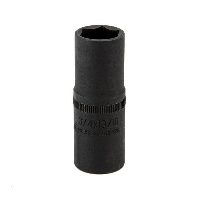 Genius Tools 49762426 1/2" Dr. 3/4" x 13/16" Thin Wall Flip Impact Socket