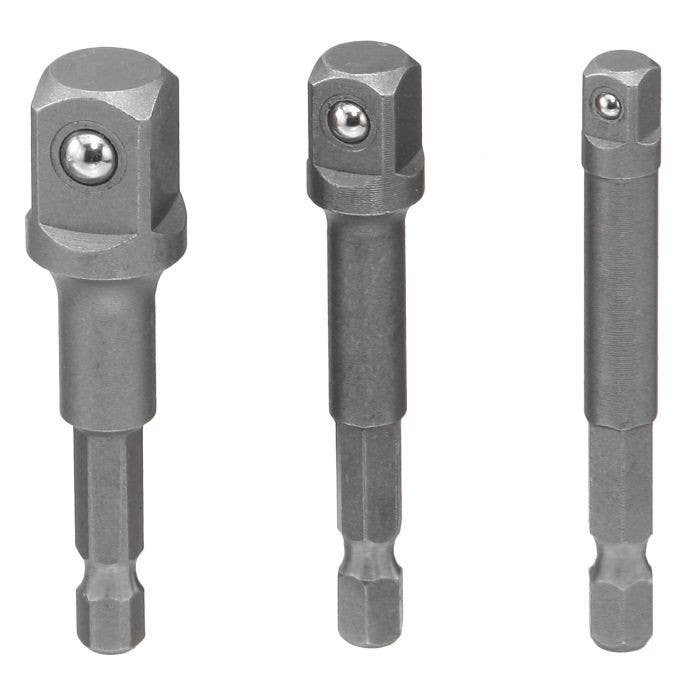 Genius Tools BE-2343P 3PC 1/4" Hex Drive X 1/4" 3/8" 1/2" Dr. Spinner Handle Set