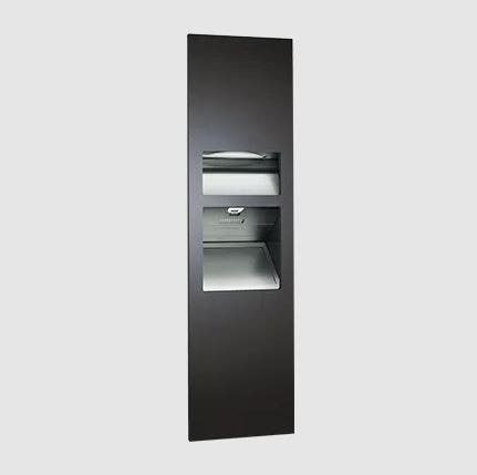 ASI 10-64672 Piatto - Fully Recessed 3-in-1 Paper Dispenser And Waste Receptacle w/ High Speed Hand Dryer