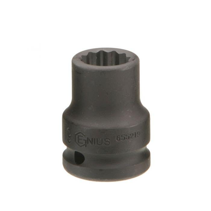 Genius Tools 45380 1/2" Drive Thin Wall Metric Impact Socket 8mm - 27mm