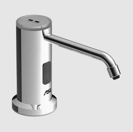 ASI 10-0338 Auto, Top Fill Soap Dispenser(AC) Bright Stainless - Vanity Mount, 50.7 oz.