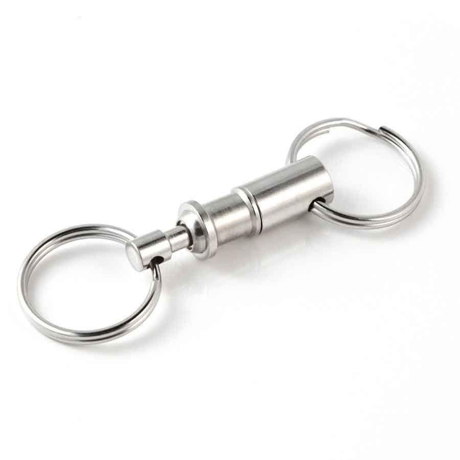 KEY-BAK 0500-001 Round Pull-Apart Key Ring, Chrome