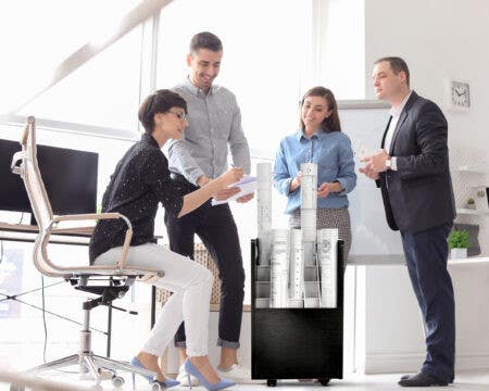 Adiroffice 624 Mobile Wood Roll File(20 Slots)