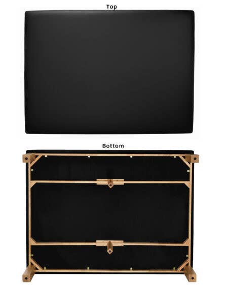 AdirMed 996-05 Black Upholstered Wooden Massage Therapy Treatment Table