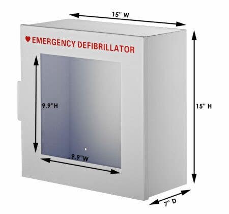 AdirMed 999-01 Non-Alarmed Steel Cabinet for Defibrillators in White