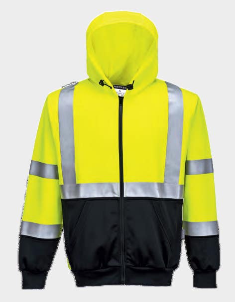 Portwest UB315 Hi-Vis Two-Tone Zipped Hoodie