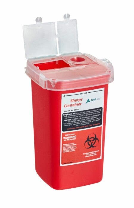 AdirMed 998-01 1 Quart Needle Disposal Sharps Container