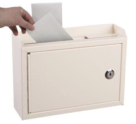 AidrOffice 631 Wall Mountable Medium Size Steel Multi-Purpose Suggestion Drop Box