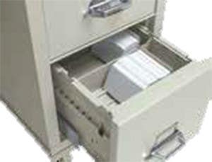 FireKing 3512 Letter Vertical Cross Tray w/ Card, File Cabinet