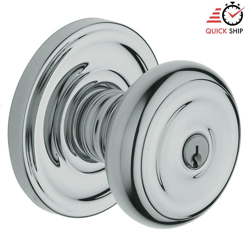 Baldwin Estate 521 Colonial Door Knob w/ Classic Rose