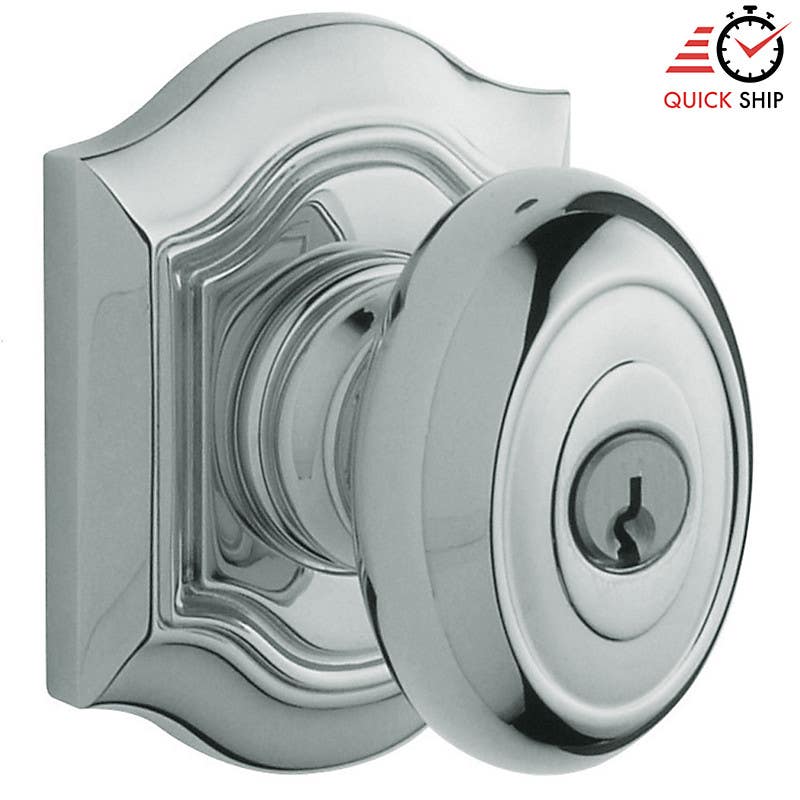 Baldwin Estate 523 Bethpage Door Knob w/ Bethpage Rose