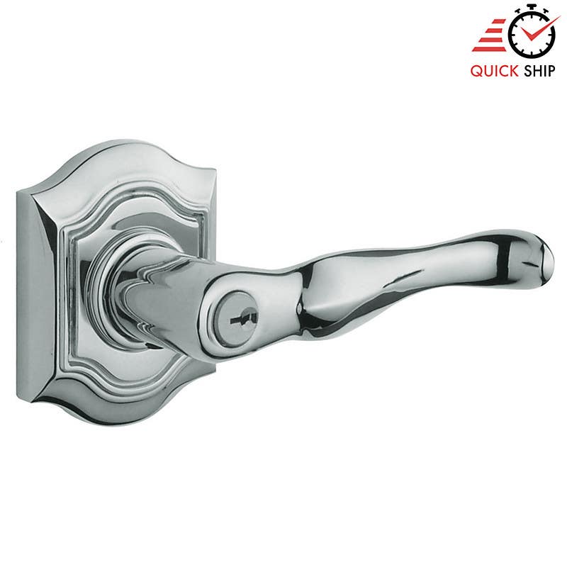 Baldwin Estate 523 Bethpage Door Lever w/ Bethpage Rose