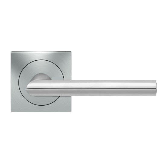 Karcher Design UER37 Verona Lever Set w/ 3-Piece Rose 2 5/8", For Pre-Bored Door (2 1/8")