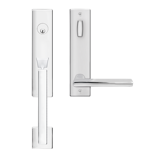 Karcher Design UET54 Montana Tubular Entry Set w/ Escutcheon Plate, Grip/Lever