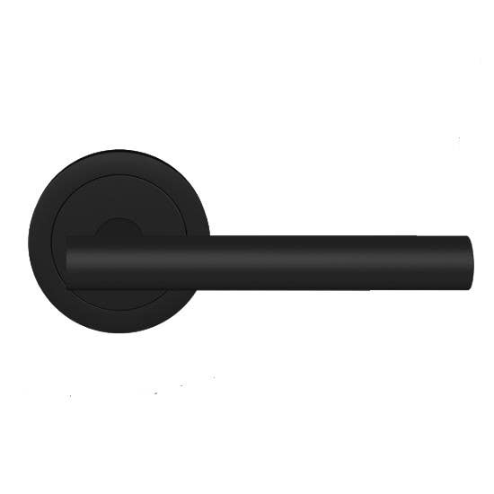 Karcher Design UER21 Manhattan Lever Set w/ 3-Piece Rose 2 5/8", For Pre-Bored Door (2 1/8")