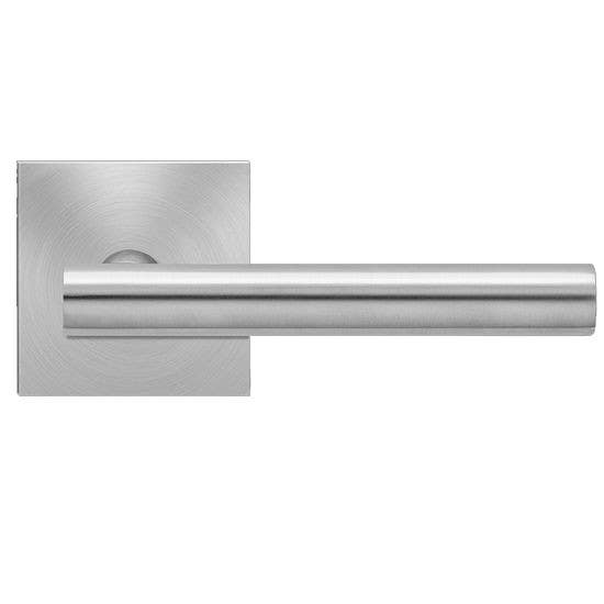 Karcher Design UEPL21 Manhattan Lever Set w/ Plan Design Rose 2 9/16", For Pre-Bored Door (2 1/8")
