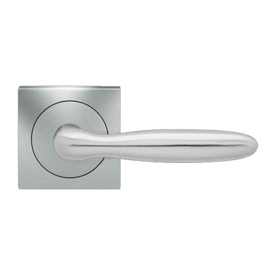 Karcher Design UER24 Corfu Lever Set w/ 3-Piece Rose 2 5/8", For Pre-Bored Door (2 1/8")