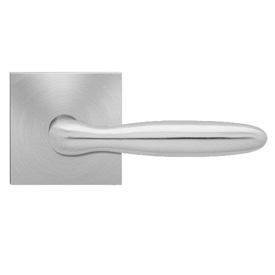 Karcher Design UEPL24 Corfu Lever Set w/ Plan Design Rose 2 9/16", For Pre-Bored Door (2 1/8")