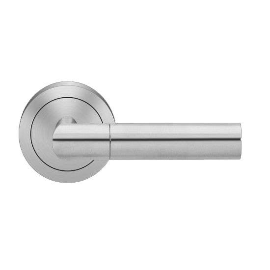 Karcher Design UER48 Oregon Lever Set w/ 3-Piece Rose 2 5/8", For Pre-Bored Door (2 1/8")