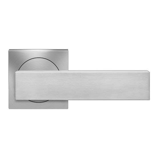 Karcher Design UER52 Milano Lever Set w/ 3-Piece Rose 2 5/8", For Pre-Bored Door (2 1/8")