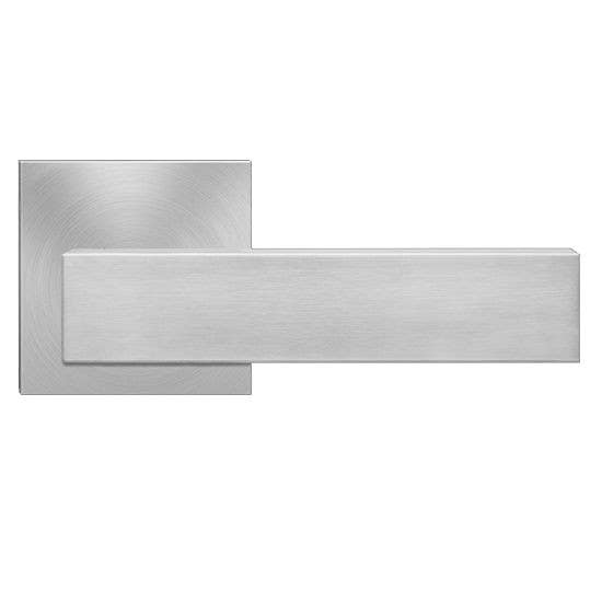 Karcher Design UEPL52 Milano Lever Set w/ Plan Design Rose 2 9/16", For Pre-Bored Door (2 1/8")