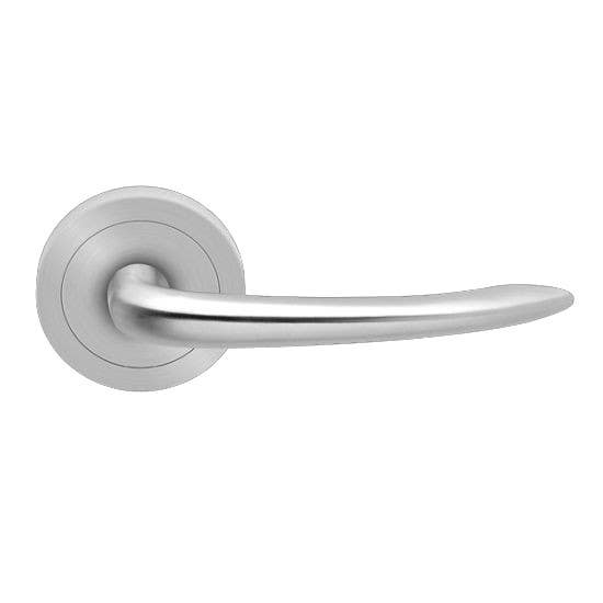 Karcher Design UER19  Lever Sets "Jersey" For Pre-Bored Door(2 1/8"),Satin Stainless Steel