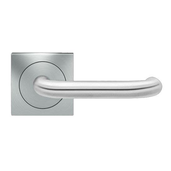 Karcher Design UER27 Crete Lever Set w/ 3-Piece Rose 2 5/8", Finish-Satin Stainless Steel