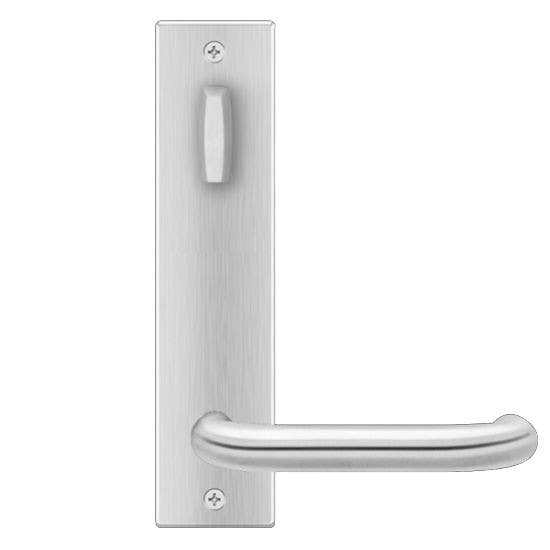Karcher Design UEL27 Crete Tubular Entry Set w/ Escutcheon Plate, Lever/Lever, Finish-Satin Stainless Steel