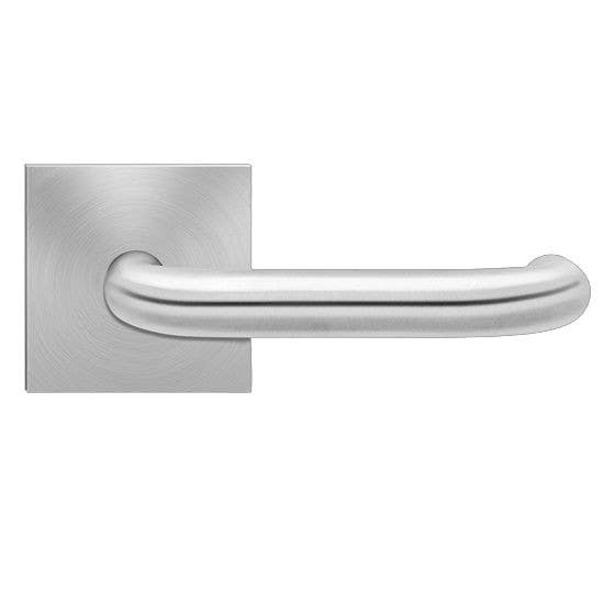 Karcher Design UEPL27 Crete Lever Set w/ Plan Design Rose 2 9/16", Finish-Satin Stainless Steel