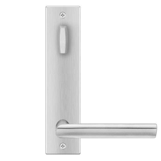 Karcher Design UEL29 Cyprus Tubular Entry Set w/ Escutcheon Plate, Lever/Lever, Finish-Satin Stainless Steel