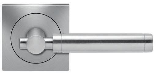 Karcher Design UER65 New York Lever Set w/ 3-Piece Rose 2 5/8", For Pre-Bored Door (2 1/8")