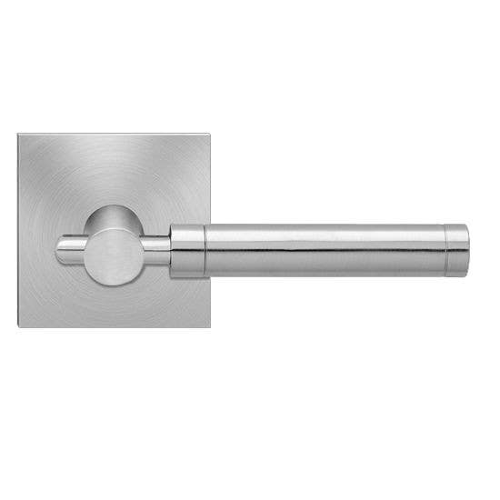 Karcher Design UEPL65 New York Lever Set w/ Plan Design Rose 2 9/16", For Pre-Bored Door (2 1/8")