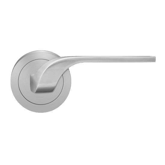 Karcher Design UER87 Las Vegas Lever Set w/ 3-Piece Rose 2 5/8", For Pre-Bored Door (2 1/8")